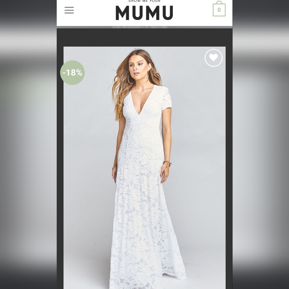Show Me Your MuMu Eleanor Maxi Dress Lovers Lace Cream base white lace